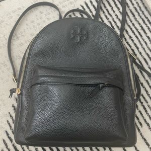 Tory Burch Leather Backpack w/ Laptop Sleeve